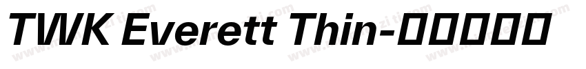 TWK Everett Thin字体转换